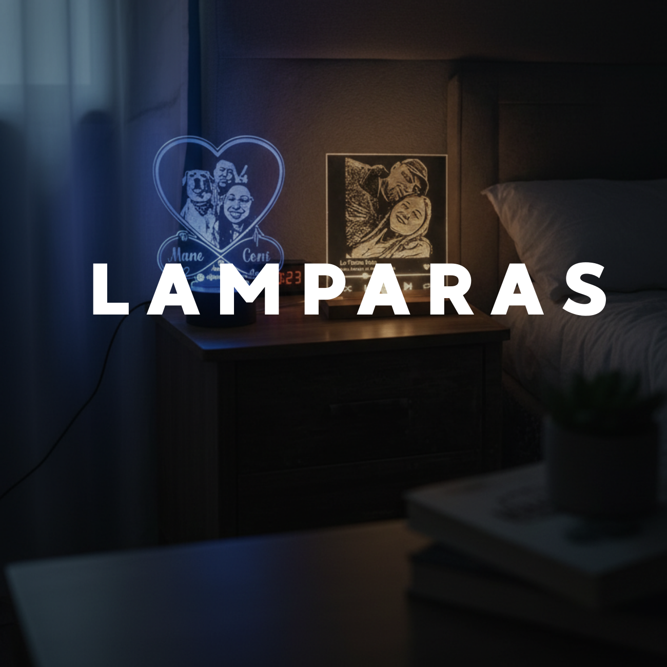 Lampara led base redonda