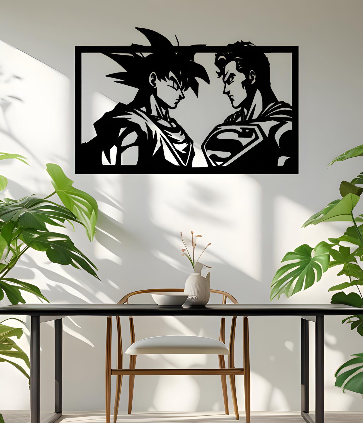 Cuadro goku vs superman 90x60CM