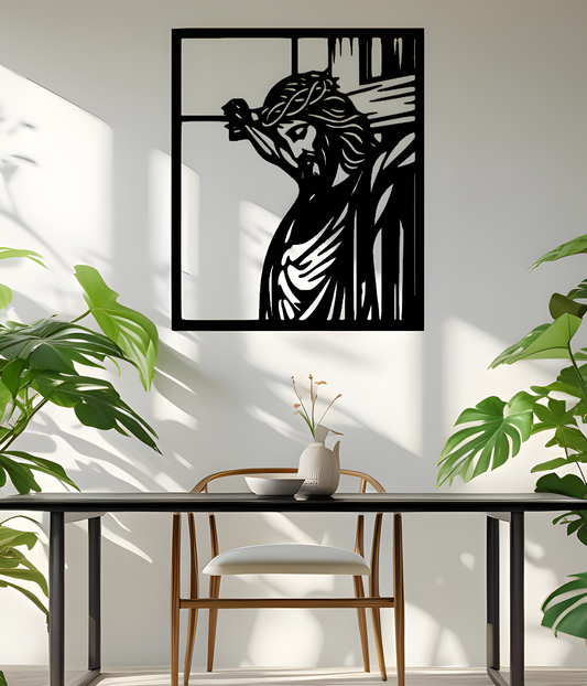 Cuadro de Jesús en la cruz 60x60CM