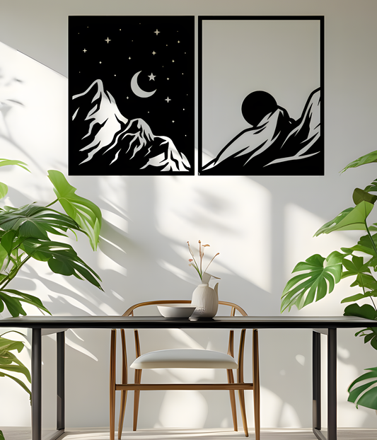 Cuadro noche y dia 80x60CM