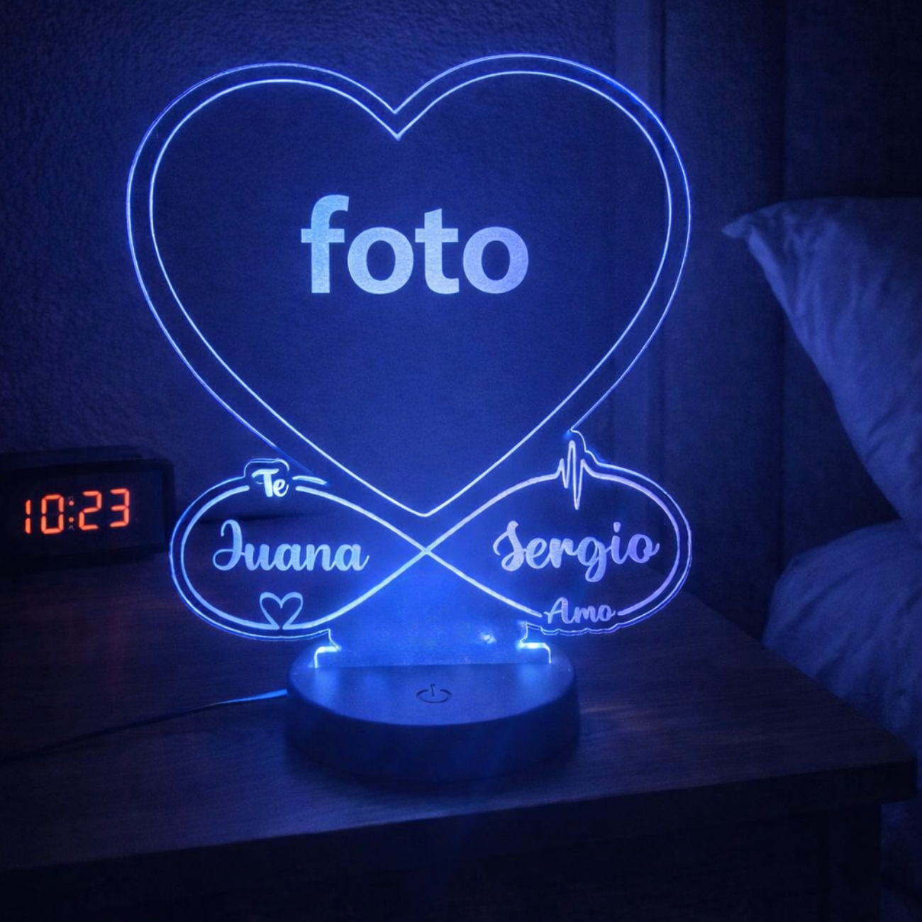 Lampara base de colores